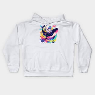 whale in space Kids Hoodie